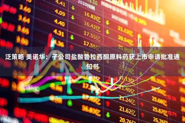 泛策略 美诺华：子公司盐酸鲁拉西酮原料药获上市申请批准通知书